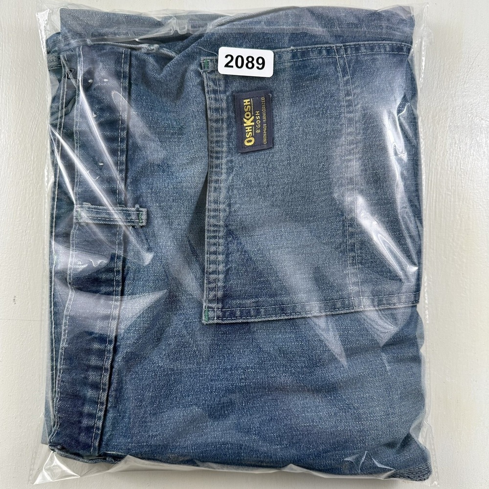 VTG OshKosh Carpenter Pants Mens Blue Jeans 46x28 Sanforized Union Made USA - Picture 13 of 13